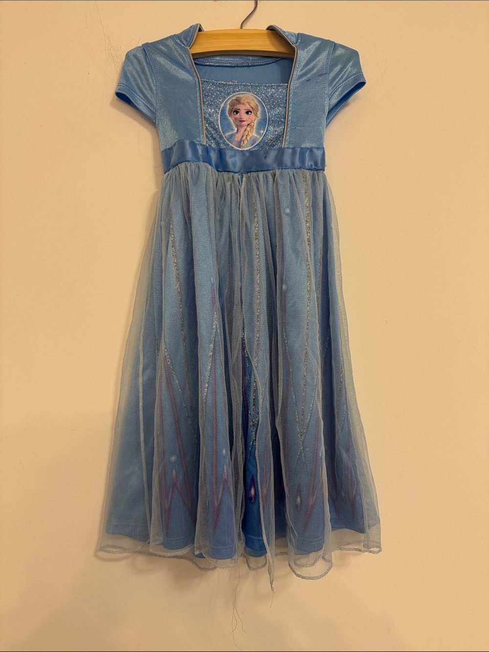 Disney Blue Elsa Princess Nightgown Pajama Dress